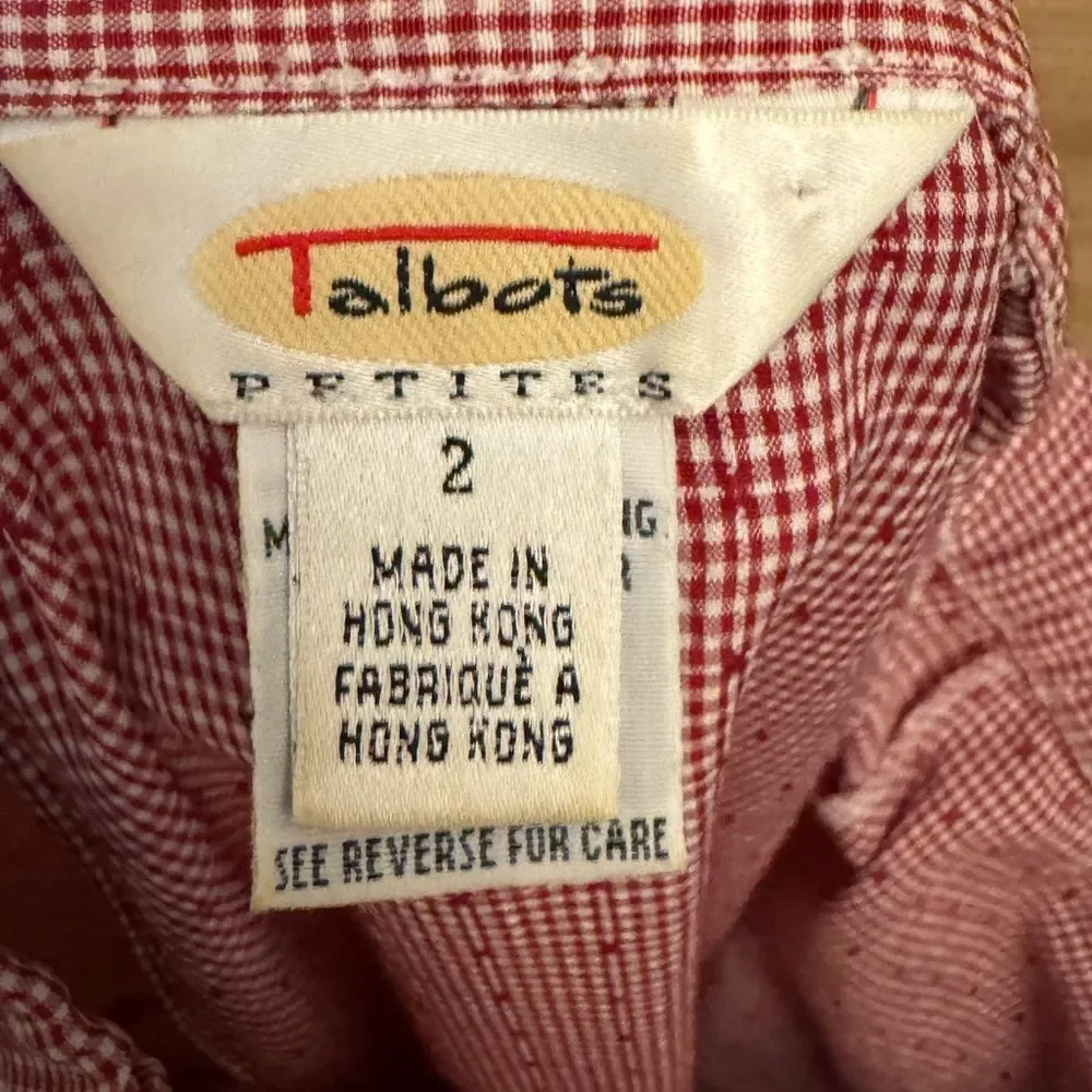 Talbots red white